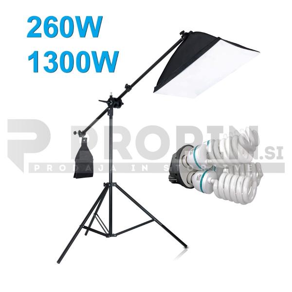 Softbox boom komplet 260W (1300W)